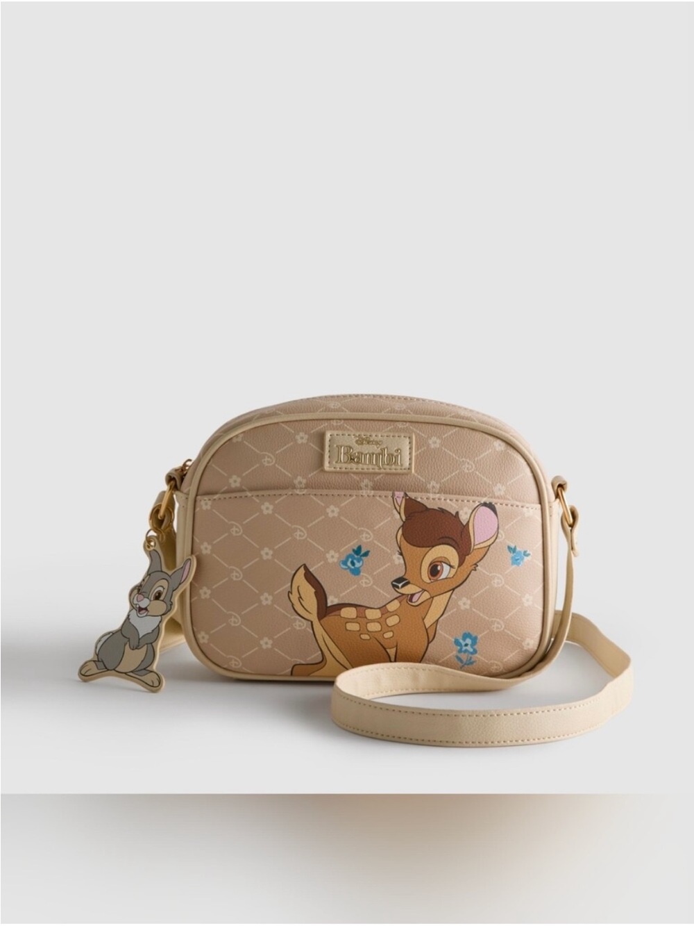 Disney/Primark NWT Bambi Beige Crossbody Bag with Character Charm